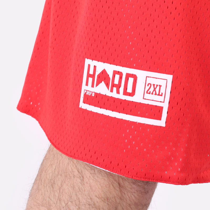 мужские красные шорты Hard HRD Shorts Hard red/white-602 - цена, описание, фото 4
